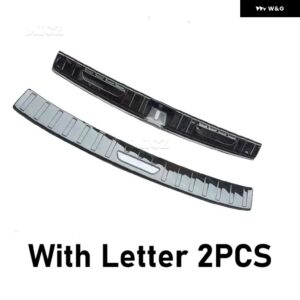 カーアクセサリー メルセデス ベンツ GLB クラス X247 2021-2023 リア バンパー プロテクター シル トランク トレッドプレート トリム - Black brushed A