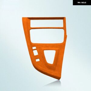 ITALY スーパースエード BMW 3 4シリーズ F30 F32 F34 F36 2013-2019 LHD フランネル ギア シフト カバー インテリア トリム アクセサリー - Orange LHD