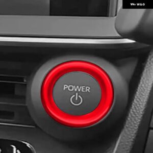 車用 エンジン スタートストップカバー フレーム 内装クローム トリム アクセサリー 2023年式プリウス60系 - red