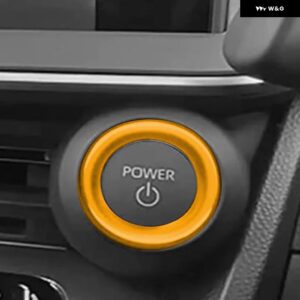 車用 エンジン スタートストップカバー フレーム 内装クローム トリム アクセサリー 2023年式プリウス60系 - Yellow