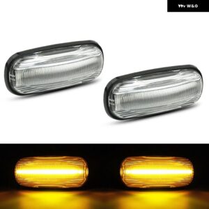 ランドローバー ディフェンダー TD5 1998-2015 フリーランダー 1 2002-2005 ディスカバリー 2 1999-2004 LED サイドマーカーランプ フェンダー アンバー - Clear Normal Amber