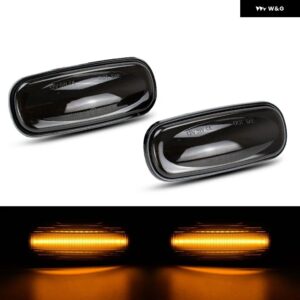 ランドローバー ディフェンダー TD5 1998-2015 フリーランダー 1 2002-2005 ディスカバリー 2 1999-2004 LED サイドマーカーランプ フェンダー アンバー - Smoked Normal Amber