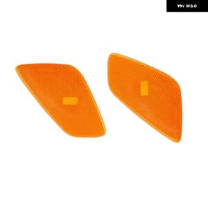 2個 フォグランプ サイドマーカー ウィンカーカバー バルブ 無 ジープ ラングラー TJ 1997-2006 カーパーツ リフレクター ライト 55155628AB - Yellow