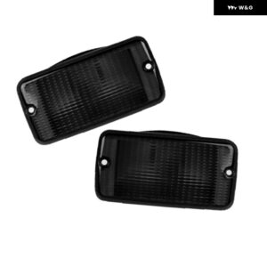 2個 フォグランプ サイドマーカー ウィンカーカバー バルブ 無 ジープ ラングラー TJ 1997-2006 カーパーツ リフレクター ライト 55155628AB - Black