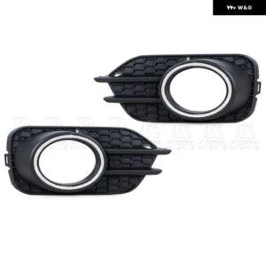 フォグライト カバー フォルクスワーゲン VW ティグアン 2012 2013-2017 2018 2019 US バージョン フロント バンパー フォグランプ グリル カバー ブラック - With Hole B-1 Pair