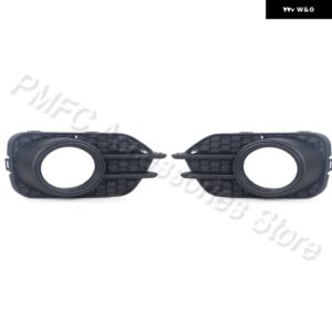 フォグライト カバー フォルクスワーゲン VW ティグアン 2012 2013-2017 2018 2019 US バージョン フロント バンパー フォグランプ グリル カバー ブラック - With Hole A-1 Pair