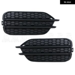 フォグライト カバー フォルクスワーゲン VW ティグアン 2012 2013-2017 2018 2019 US バージョン フロント バンパー フォグランプ グリル カバー ブラック - No Hole 1 Pair