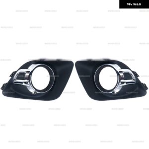 PMFC 車用フロント バンパー フォグランプ グリル フォグランプ カバー フォグライト フレーム フード 三菱 ASX 2010 2011 2012 - 1 Left and 1 Right