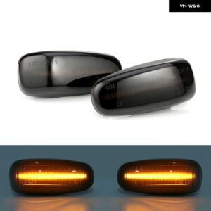 ベンツ E クラス W210 C クラス W202 CLK クラス W208 SLK クラス R170 VITO VANEO VARIO SPRINTER LEDサイドマーカーランプフェンダーライト - Smoked Normal Amber