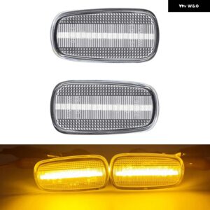トヨタ アリオン アルテッツァ BB カローラ クラウン セルシオ ファンカーゴ エコー ヴァーソ LED サイドマーカーランプ アンバー サイドフェンダー - Clear Normal Amber