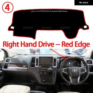 トヨタ ハイエース H300 2019-2025 車用 ダッシュボード カバー ダッシュマット サンシェード 滑り止め パッド 内装アクセサリー - Right Hand Red Edge