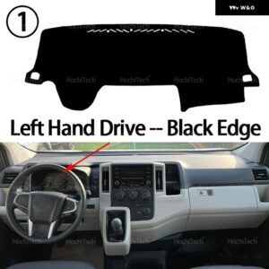 トヨタ ハイエース H300 2019-2025 車用 ダッシュボード カバー ダッシュマット サンシェード 滑り止め パッド 内装アクセサリー - Left Hand Black