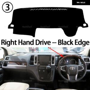 トヨタ ハイエース H300 2019-2025 車用 ダッシュボード カバー ダッシュマット サンシェード 滑り止め パッド 内装アクセサリー - Right Hand Black