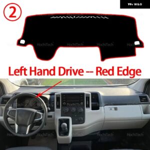 トヨタ ハイエース H300 2019-2025 車用 ダッシュボード カバー ダッシュマット サンシェード 滑り止め パッド 内装アクセサリー - Left Hand Red Edge