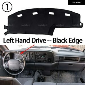 ダッシュボード カバー ダッジ ラム 1500 2500 3500 1994-1997 光 パッド 計器プラットフォームカバー マット カーペットアクセサリー - Left Hand Black