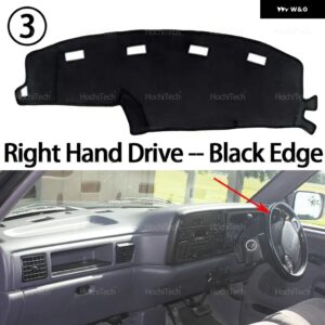 ダッシュボード カバー ダッジ ラム 1500 2500 3500 1994-1997 光 パッド 計器プラットフォームカバー マット カーペットアクセサリー - Right Hand Black