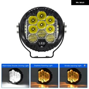 補助3インチ ウォックライト ハイビーム ヘッドライト 120W マイル オートバイ ジープ LED サーチバー 4X4 オフロード 超高輝度 12V 24V - 3inch white 1pcs