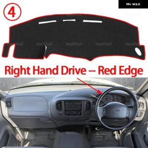 フォード F150 F-150 1998-2004 ダッシュボード カバー パッド サンプロテクション パッド UVカットマット 左ハンドル と 右ハンドル - Right Hand Red Edge