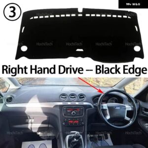 車用 ダッシュボード カバー マット フォード S-MAX 2006-2015 ダッシュボード カバー ダッシュマットボード パッド カーペット ダッシュマット - Right Hand Black