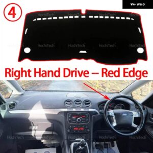 車用 ダッシュボード カバー マット フォード S-MAX 2006-2015 ダッシュボード カバー ダッシュマットボード パッド カーペット ダッシュマット - Right Hand Red Edge