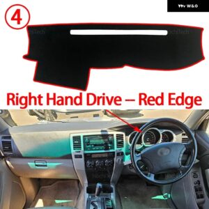 ダッシュボード カバー トヨタ 4RUNNER 2003-2009 滑り止めマット ダッシュボード カバー パッド サンシェード ダッシュマット カーペット カーアクセサリー - Right Hand Red Edge