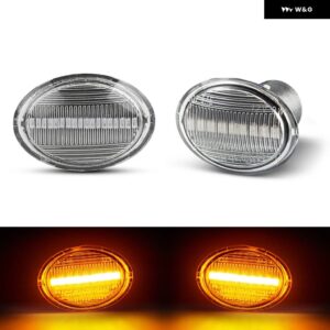 フィアット 500 フォード KA ランチア リブラ イプシロン マセラティ グランカブリオ グランツーリズモ クアトロポルテ アルファロメオ 4C LED サイドフェン - Clear Normal Amber