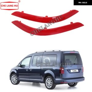 レッド リア 左右 バンパー リフレクター テールライト バー ブレーキ パーキング ハザード VW キャディ 2015 - 20 - Left and Right