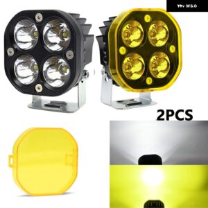 オートバイ 運転用ハイ/ローレンズ フォグランプ 長距離補助 モトクロス フォグライト オフロード超高輝度12V 24V - 2pcs B