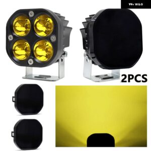 オートバイ 運転用ハイ/ローレンズ フォグランプ 長距離補助 モトクロス フォグライト オフロード超高輝度12V 24V - 2pcs C