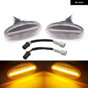 マツダ 2 2011-2013 マツダ 3 2004-2011 マツダ 5 2006-2010 マツダ MPV 2000-2006 LED サイドマーカーランプ フェンダー ウィンカーライト - Clear Normal Amber