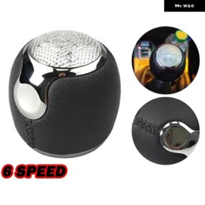 7*5*5CM レザーギア レバー ギア レバー ヘッド 車内内装 アップグレード 簡単取り付け ギア アッパー 汎用 性 - 6 speed