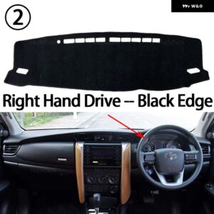 ダッシュボード カバー ダッシュボード マット カーペット パッド トヨタ フォーチュナー SW4 AN150 AN160 2016-2021 サンシェード クッション - Right hand drive