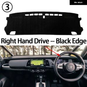 ホンダ ジャズ GR GS 2020 2021 2022 カー ダッシュボード カバー 光を避ける パッド 計器プラットフォームカバー マット カーペットアクセサリー - Right Hand Black