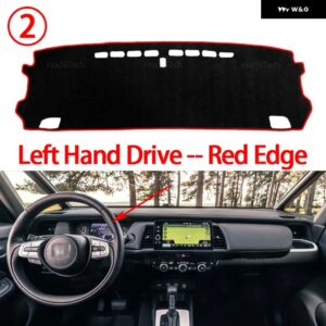 ホンダ ジャズ GR GS 2020 2021 2022 カー ダッシュボード カバー 光を避ける パッド 計器プラットフォームカバー マット カーペットアクセサリー - Left Hand Red Edge