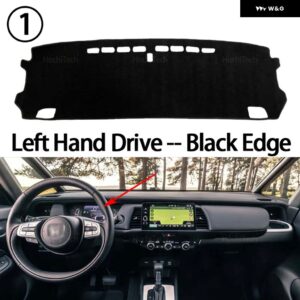 ホンダ ジャズ GR GS 2020 2021 2022 カー ダッシュボード カバー 光を避ける パッド 計器プラットフォームカバー マット カーペットアクセサリー - Left Hand Black