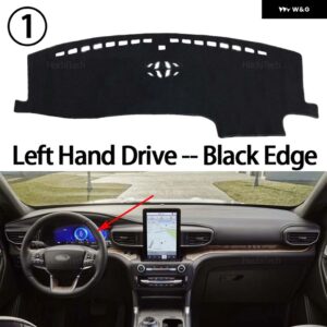 ダッシュボード カバー ダッシュボード マット カーペット フォード エクスプローラー U625 MK6 2020 2021 2022 パッド サンシェード 滑り止め クッション - Black Edge