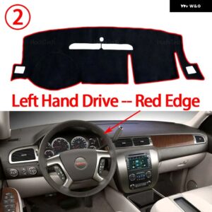 ダッシュボード カバー ダッシュボード マット カーペット シボレー サバーバン GMC ユーコン GMT900 2007-2014 パッド サンシェード 滑り止め クッション - Red Edge