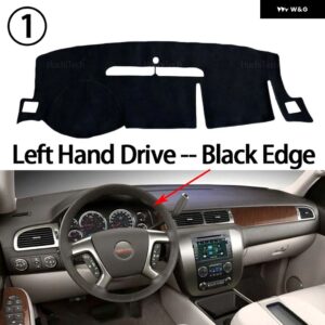 ダッシュボード カバー ダッシュボード マット カーペット シボレー サバーバン GMC ユーコン GMT900 2007-2014 パッド サンシェード 滑り止め クッション - Black Edge