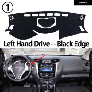 ダッシュボード カバー パッド 日産 ナバラ NP300 フロンティア D23 2015-2021 カーアクセサリー ダッシュボード サンシェード アンチUVカーペット - Left Hand Black