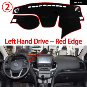 ダッシュボード カバー ダッシュボード マット カーペット AEOLUS AX7 2015-2018 2016 2017 パッド サンシェード 滑り止め クッション アクセサリー - Left Hand Drive Red