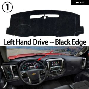 シボレー シルバラード 1500 2500 3500 GMC シエラ 2014-2018 車用 ダッシュボード カバー 光を避ける パッド 計器 パネル マット カーペット - Black Edge