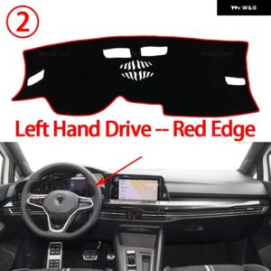 ダッシュボード カバー ダッシュボード マット カーペット フォルクスワーゲン ゴルフ 8 MK8 VW 2021 2022 パッド サンシェード 滑り止め クッション - Red Edge