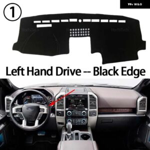 ダッシュボード カバー ダッシュボード マット カーペット フォード Fシリーズ F-150 F150 P552 MK13 ロボ 2015-2020 パッド サンシェード - Black Edge