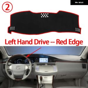 トヨタ アバロン XX30 2005 2006 2007 車用 ダッシュボード カバー 光を避ける パッド 計器プラットフォームカバー マット カーペットアクセサリー - Left Hand Red Edge