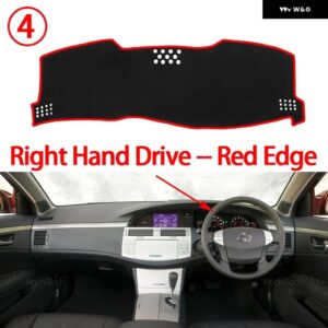 トヨタ アバロン XX30 2005 2006 2007 車用 ダッシュボード カバー 光を避ける パッド 計器プラットフォームカバー マット カーペットアクセサリー - Right Hand Red Edge