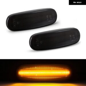 フィアット アバルト ドブロ フィオリーノ グランデ プント イデア リネア パンダ スティーロ プジョー ビッパー シトロエン ネモ ランチア ムーサ LED サイ - Smoked Normal Amber