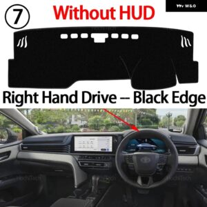 滑り止めマット ダッシュボード カバー パッド サンシェード ダッシュマット カーペット カーアクセサリー トヨタ カムリ XV80 北米版 2025-2027 - Right Black No HUD