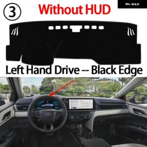 滑り止めマット ダッシュボード カバー パッド サンシェード ダッシュマット カーペット カーアクセサリー トヨタ カムリ XV80 北米版 2025-2027 - Left Black No HUD