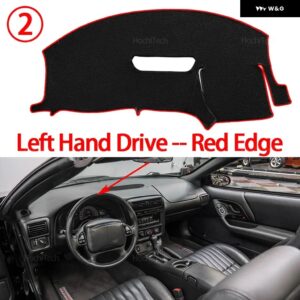 シボレー カマロ MK4 フェイスリフト 1998-2002 滑り止めマット ダッシュボード カバー パッド サンシェード ダッシュマット カーペット カーアクセサリー - Left Hand Red Edge