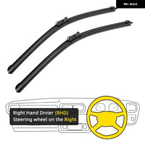 シート イビサ 2009-2017 24インチ+16インチ フロントガラス ワイパー ブレード ブラシ カッター アクセサリー 2011 - 17 - RHD